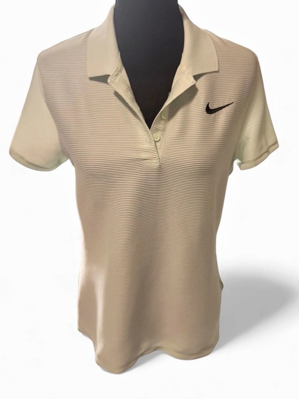 Nike Women's Dri-FIT Vertical Mesh Polo Cream Medium